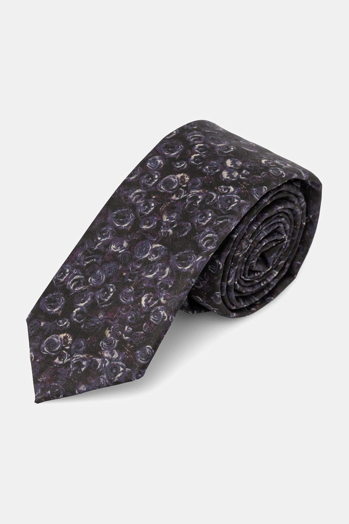 HUGO Cravată de bumbac violet 50528096