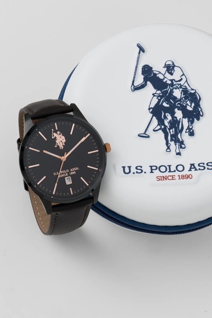 Akcesoria U.S. Polo Assn. zegarek OWEN USP4943BK brązowy