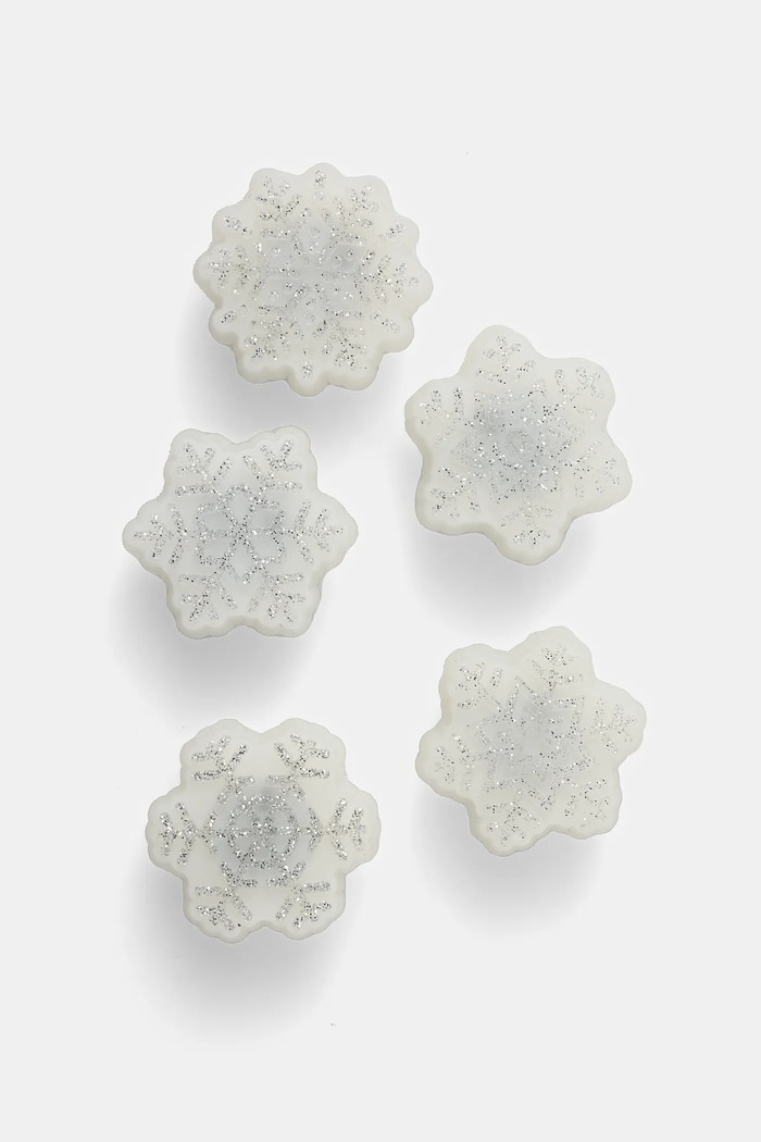 Crocs przypinki do obuwia LED Winter Night Snowflake 5-pack 10012176 biały AW24