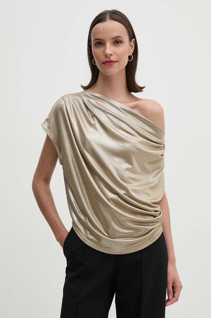 Halenka Lauren Ralph Lauren s elastanem zlatá 200940441