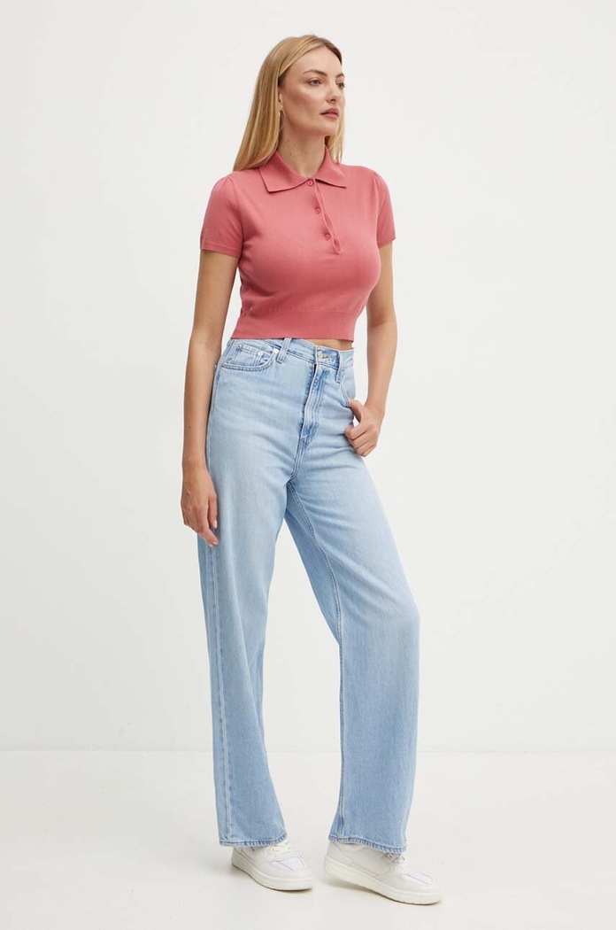 MAX&Co. polo 2426366051200 różowy AW24