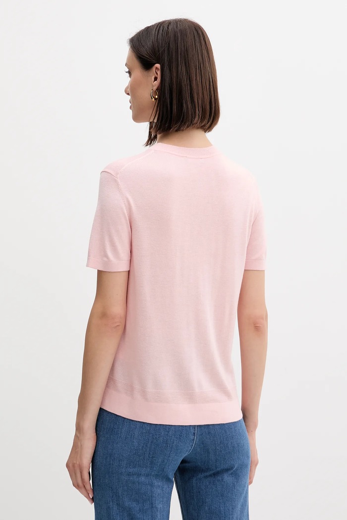Oblačila Svilena kratka majica United Colors of Benetton 1ZRED10BK roza