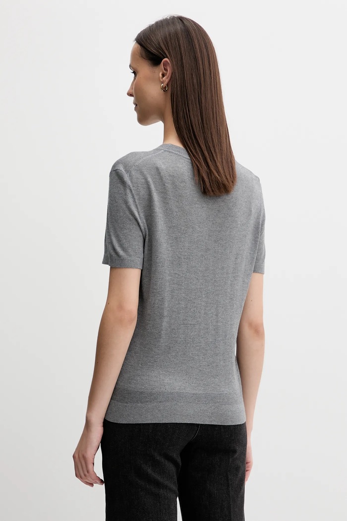 Дрехи Тениска с коприна United Colors of Benetton 1ZRED10BK сив