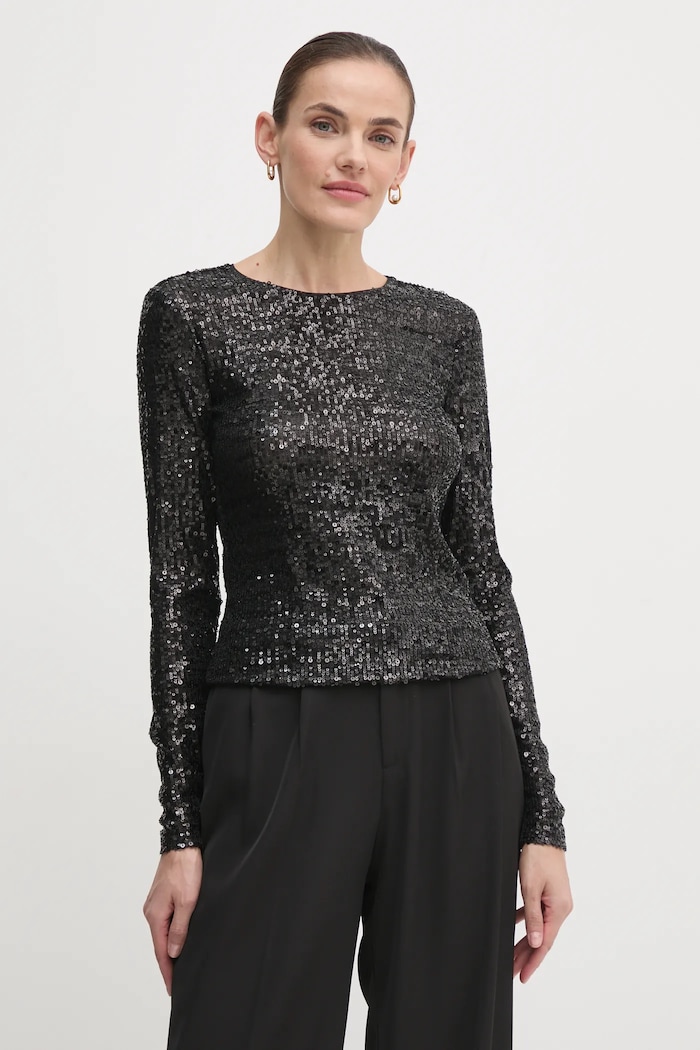DKNY Longsleeve negru D2G4A119