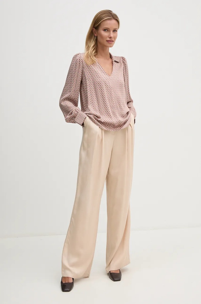 United Colors of Benetton bluzka 5JLLDQ0AA brązowy AW24