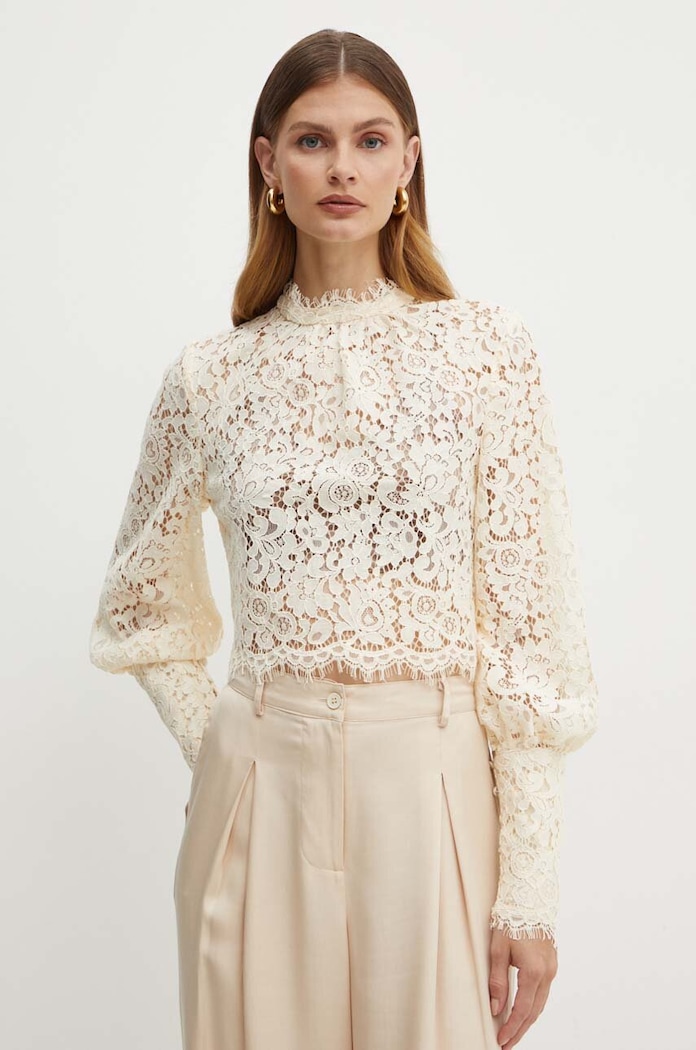 Bardot bluzka LACE GEORGIA beżowy 57501TB