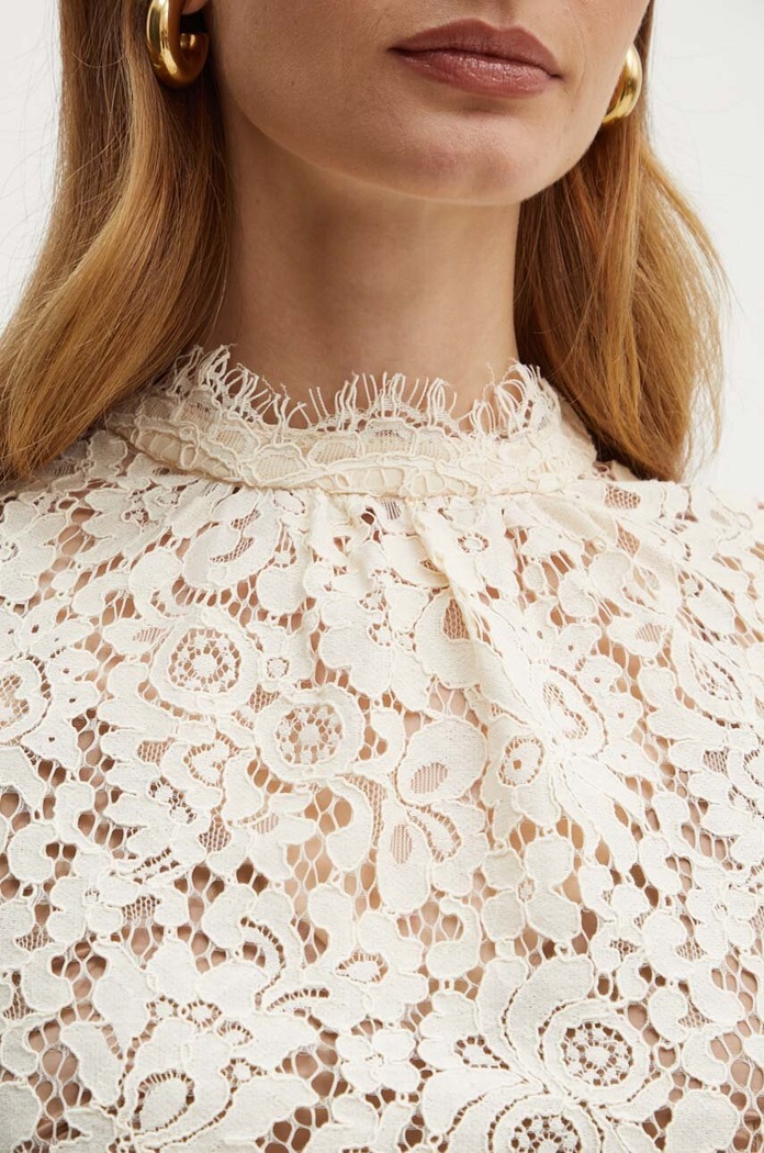 Bardot bluzka LACE GEORGIA 57501TB beżowy