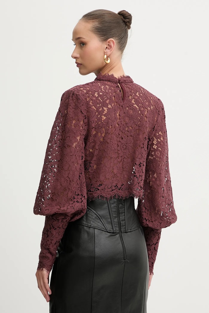 Ρούχα Μπλουζάκι Bardot LACE GEORGIA 57501TB μπορντό