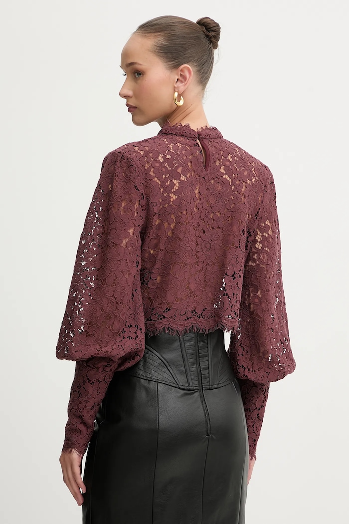Ρούχα Μπλουζάκι Bardot LACE GEORGIA 57501TB μπορντό