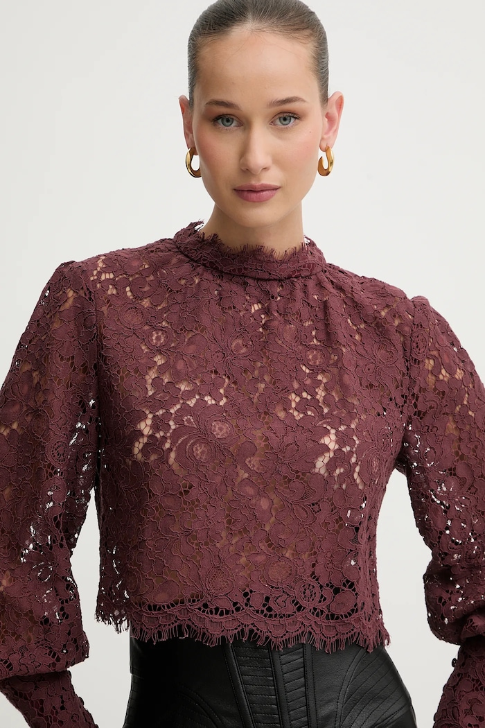 Μπλουζάκι Bardot LACE GEORGIA μπορντό 57501TB