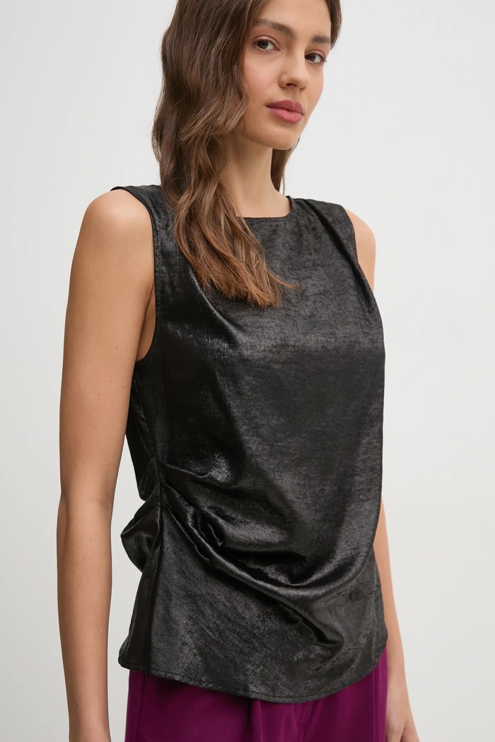 United Colors of Benetton bluzka czarny 54I7DQ09X