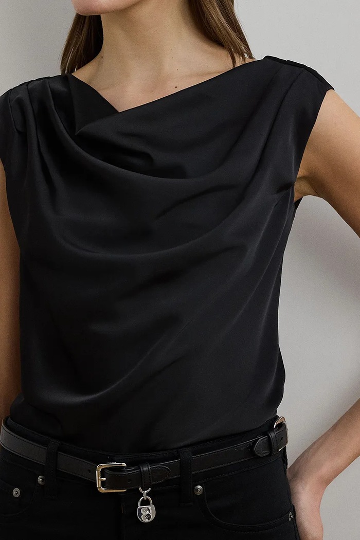 Blúzka Lauren Ralph Lauren čierna 200951231