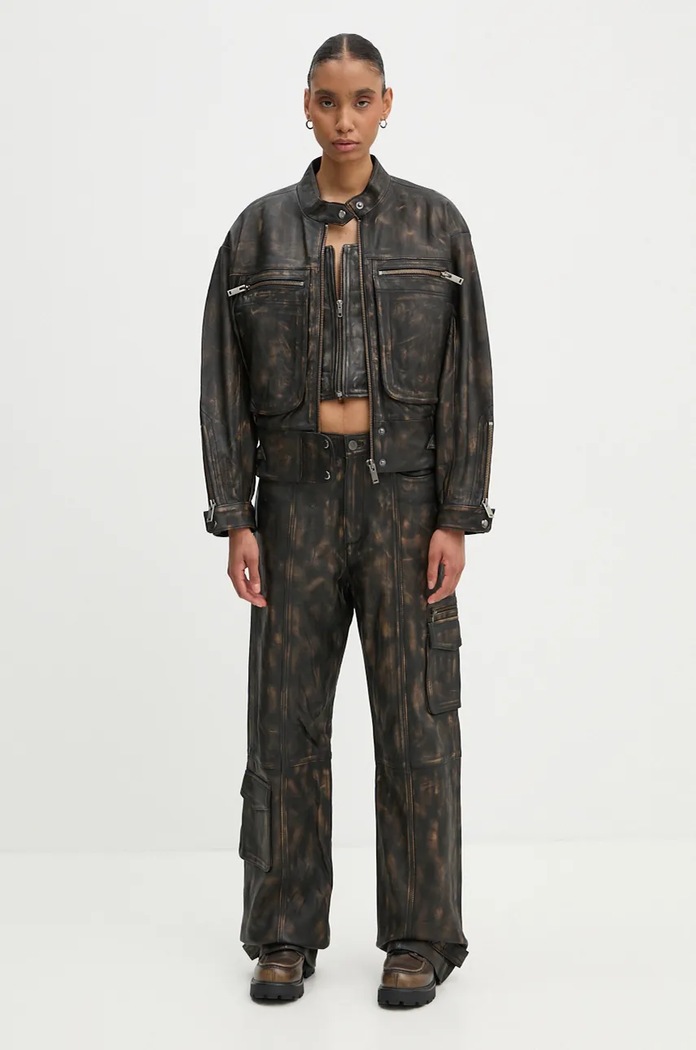 Кожена блуза Gestuz 10909487 черен AW24