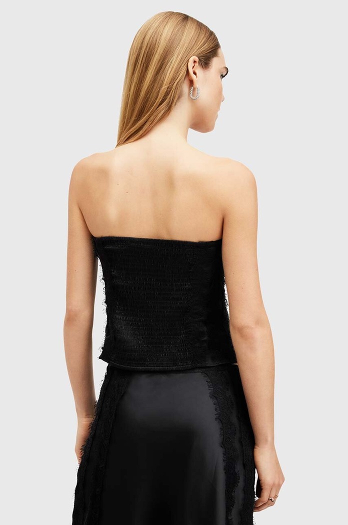 Odzież AllSaints top MORGAN W029PB czarny