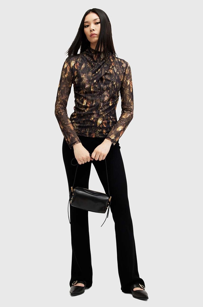 Halenka AllSaints TIA MESH TOP W126JB černá