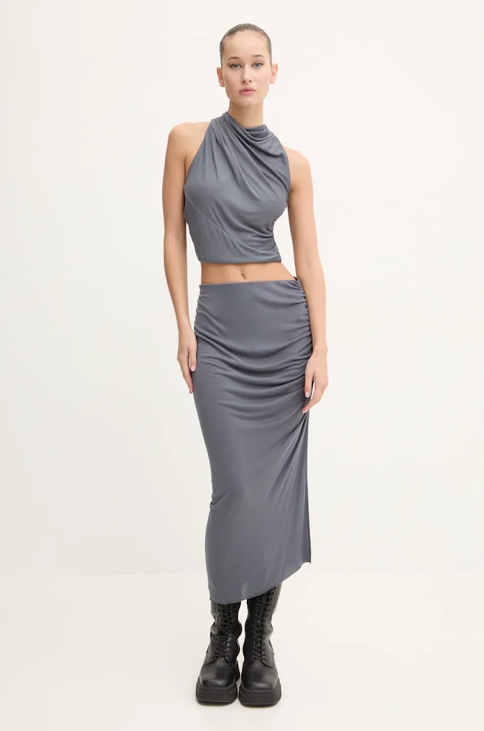 Bluza Rick Owens Lilies LI02D5121RV siva AW24