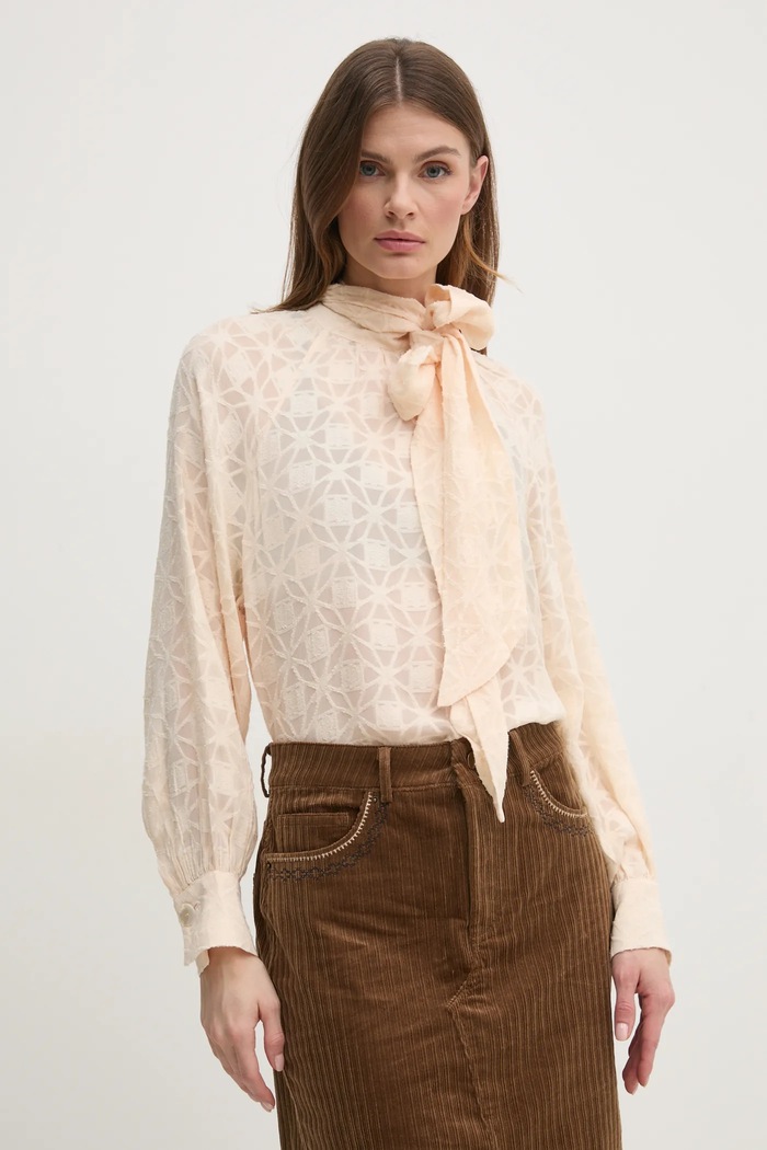 Hoss Intropia bluză cu modele bej 6288724