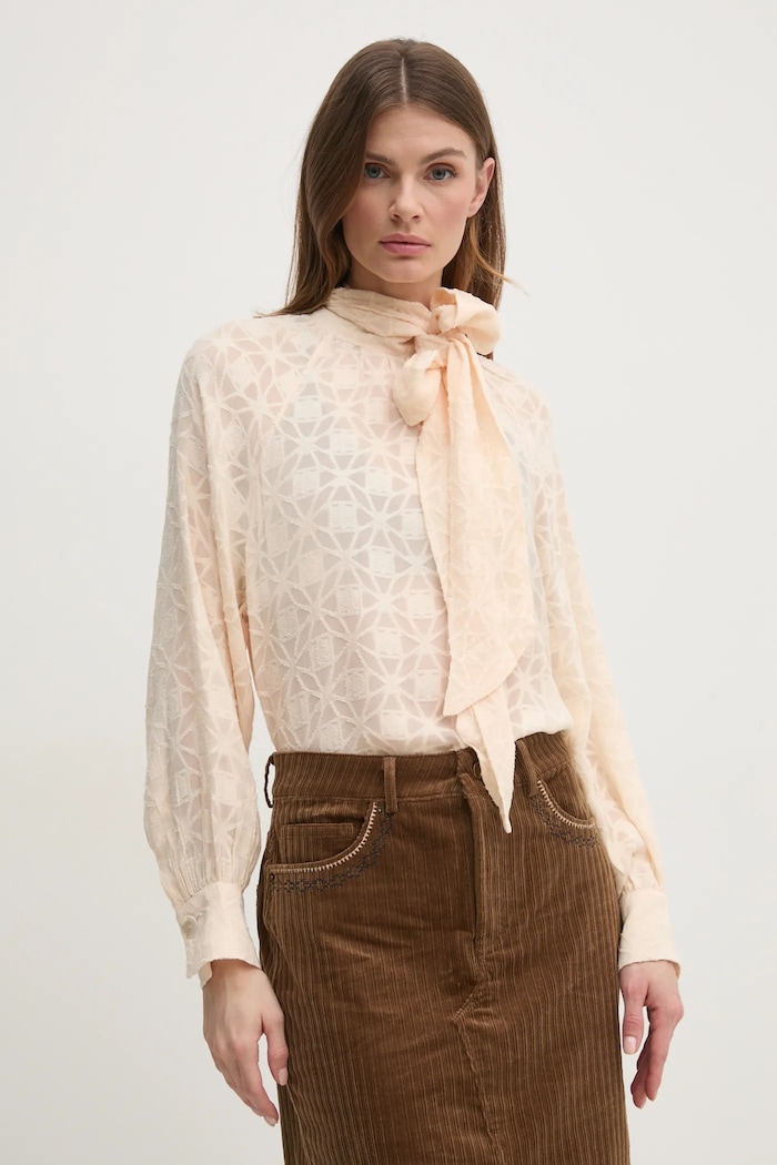 Hoss Intropia bluză cu modele bej 6288724