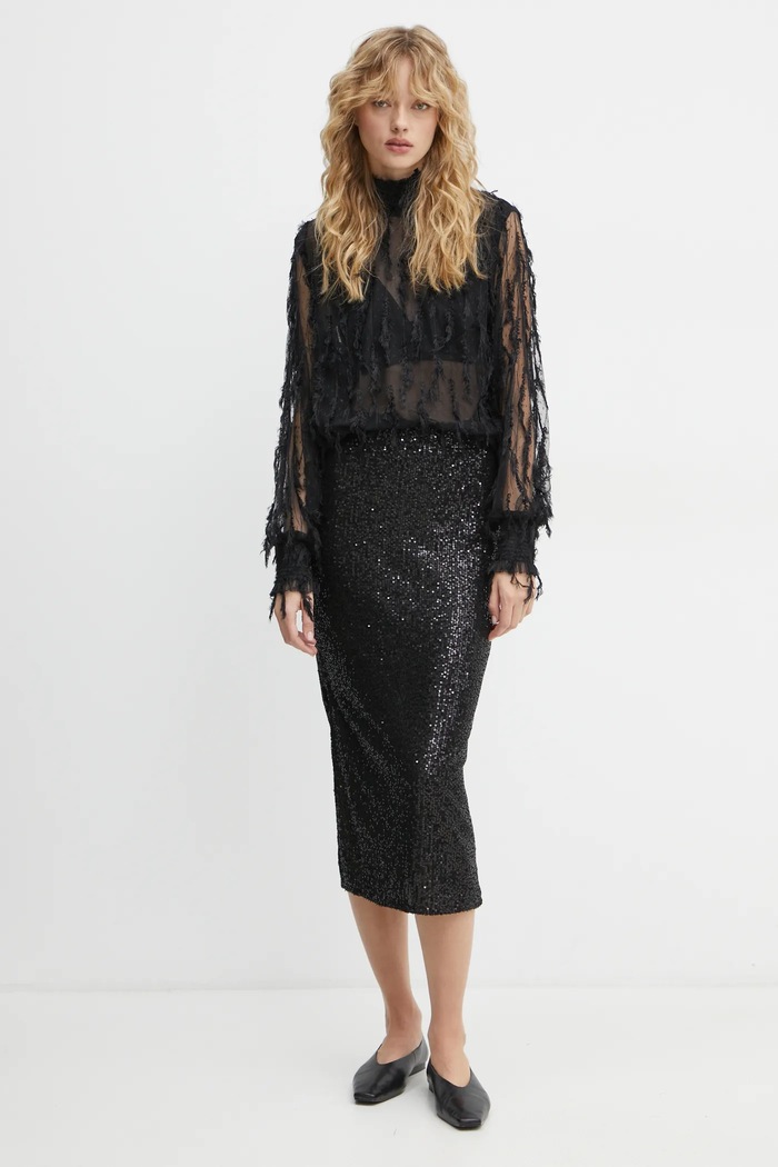 MUNTHE bluzka SKALLO 244102824440 czarny SS25