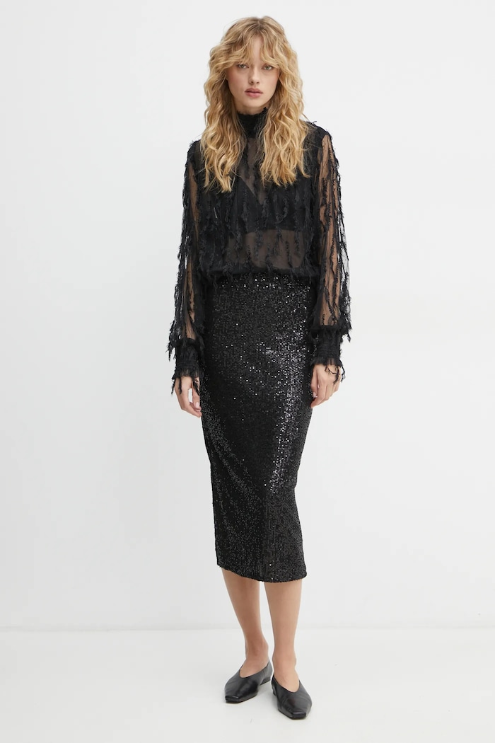 MUNTHE bluzka SKALLO 244102824440 czarny SS25