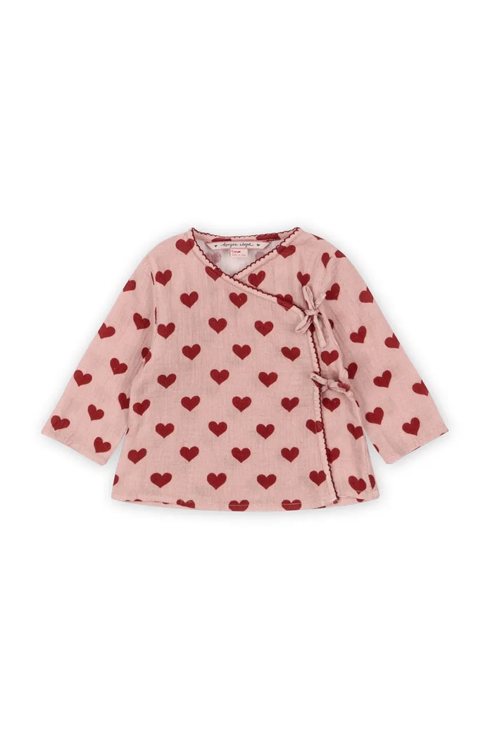 Бебешка памучна блуза Konges Sløjd COCO BLOUSE GOTS памук розов KS101460