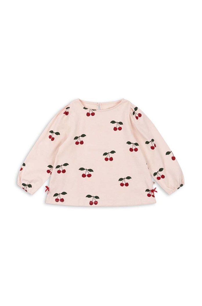 Παιδική βαμβακερή μπλούζα Konges Sløjd DREY SLIT TEE GOTS casual μπεζ KS101490