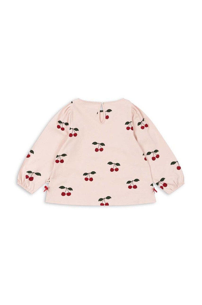 Παιδική βαμβακερή μπλούζα Konges Sløjd DREY SLIT TEE GOTS KS101490 μπεζ AW24