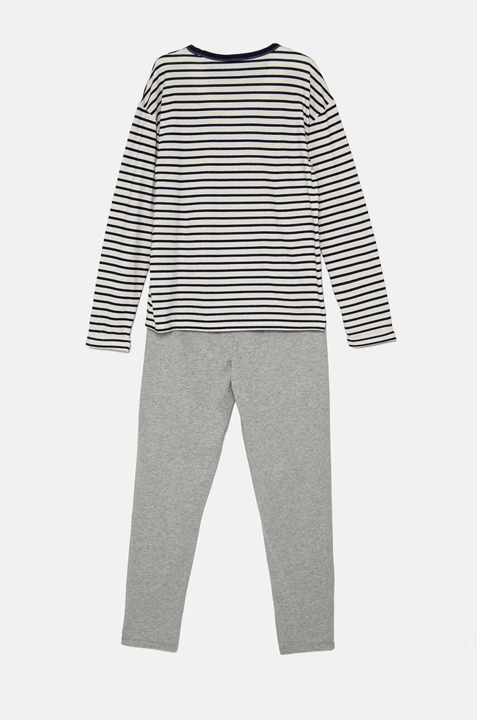 Dětské bavlněné pyžamo United Colors of Benetton 3D720P07B.G.Seasonal šedá AW24