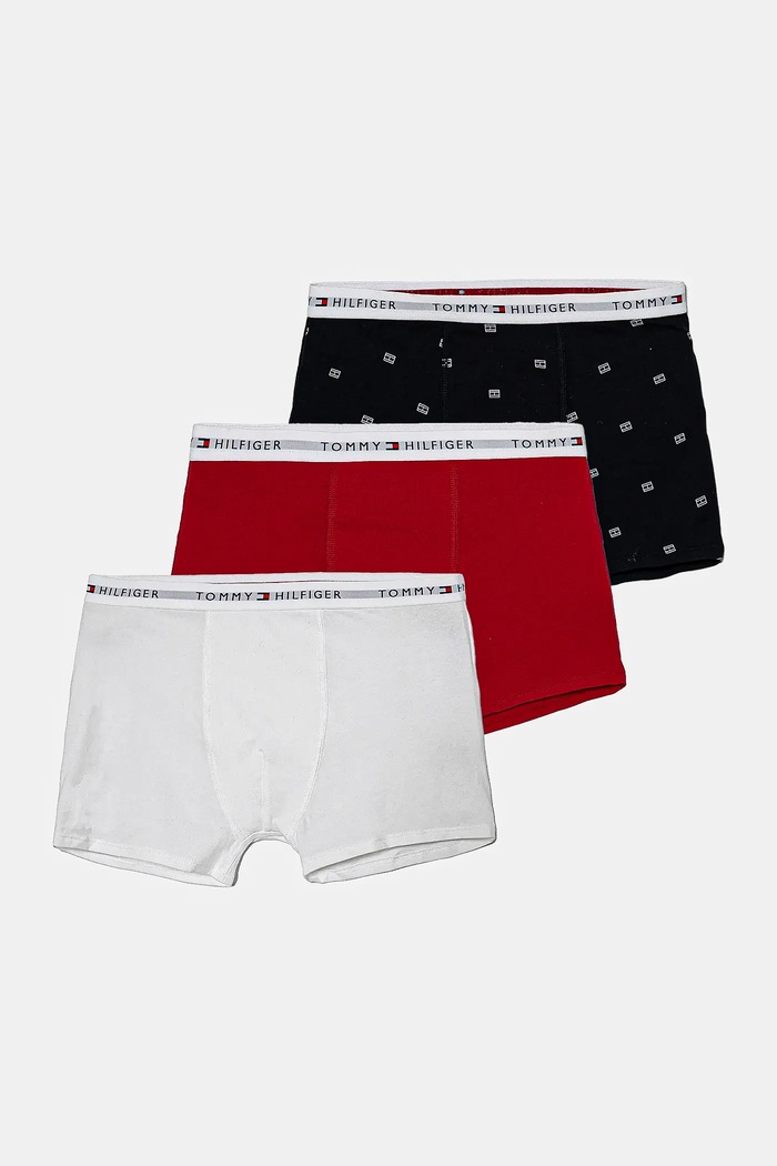 Dětské boxerky Tommy Hilfiger 3-pack přiléhavé boxerky námořnická modř UB0UB00551.9BYH