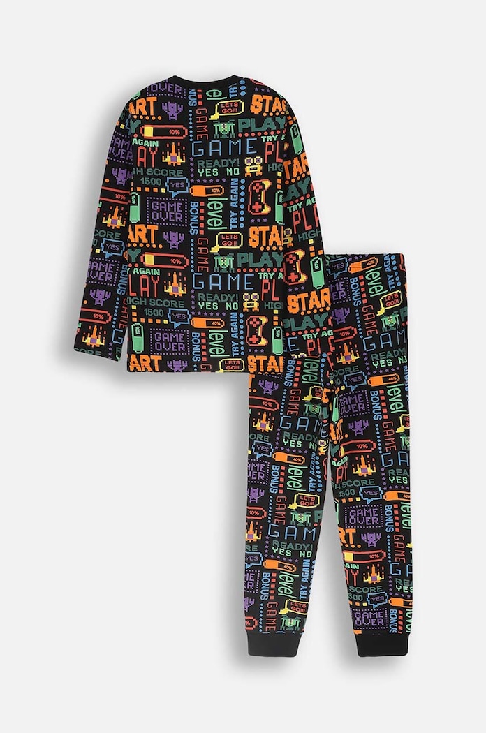 Dětské bavlněné pyžamo Coccodrillo ZC4448102PJS černá AW24