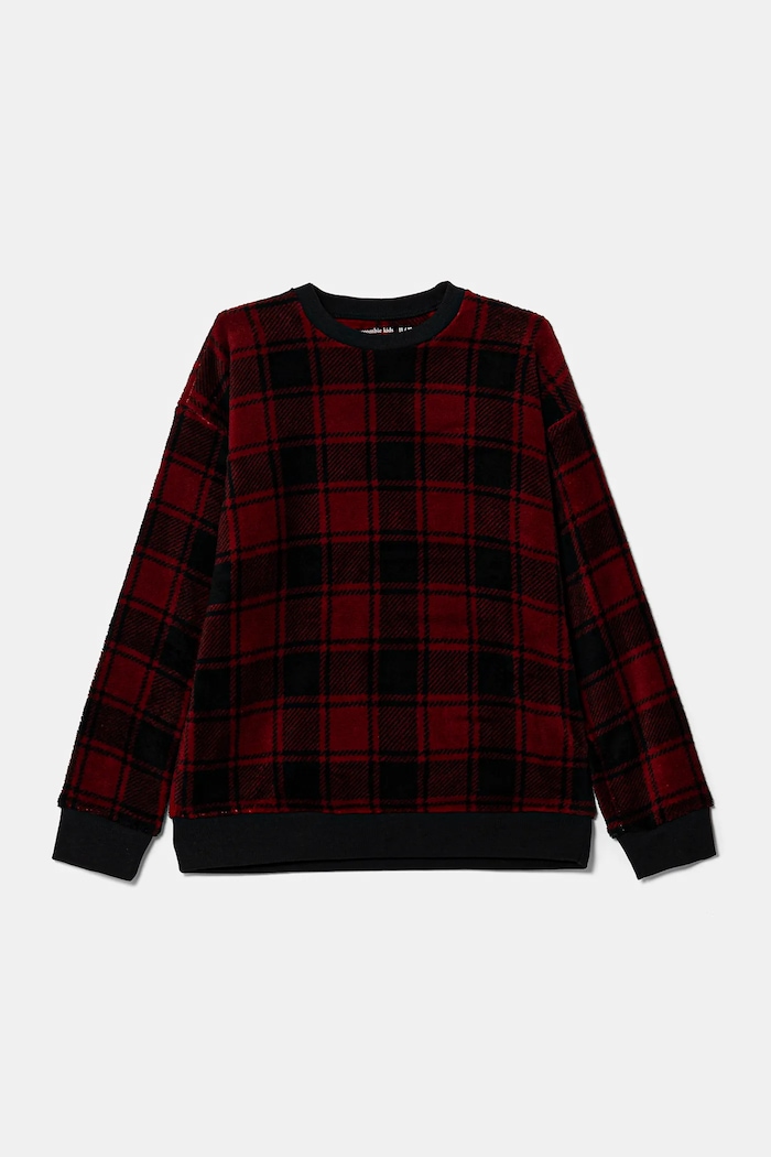 Abercrombie & Fitch bluza piżamowa dziecięca góra bordowy KI213.4030