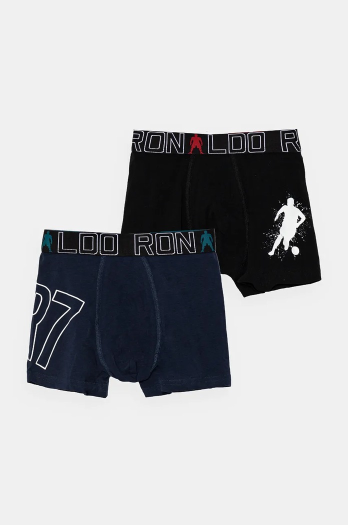 CR7 Cristiano Ronaldo bokserki dziecięce 2-pack bokserki dopasowane granatowy 8400.51.2543