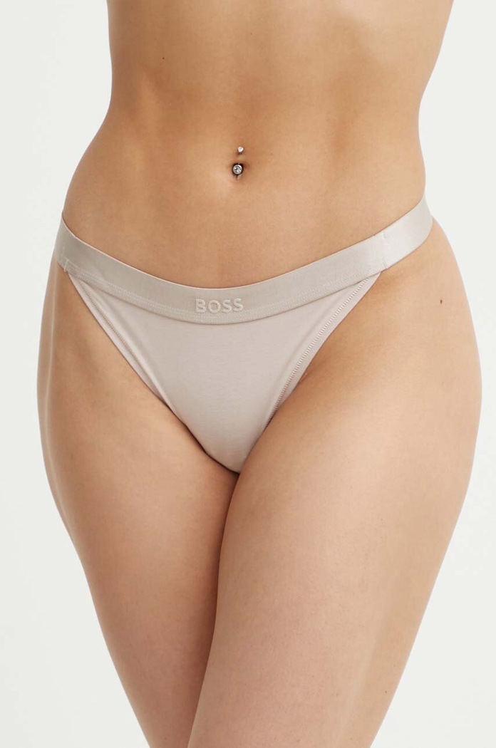 Стринги BOSS STRING BEA трикотаж бежевий 50520398