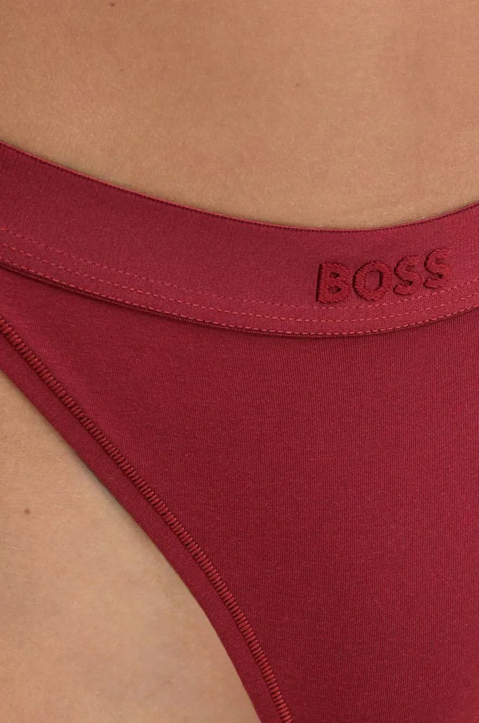 Îmbrăcăminte BOSS Chiloți g-string pentru femei cu bumbac STRING BEA 50520398 rosu