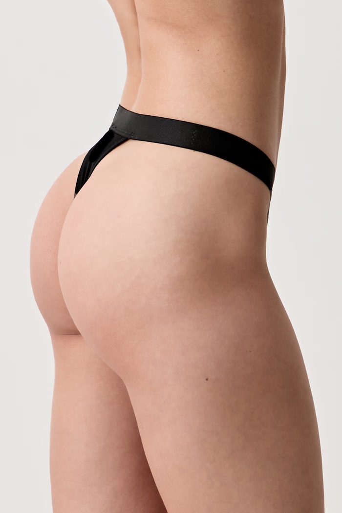 BOSS perizoma da donna con cotone STRING BEA 50520398 nero AW25