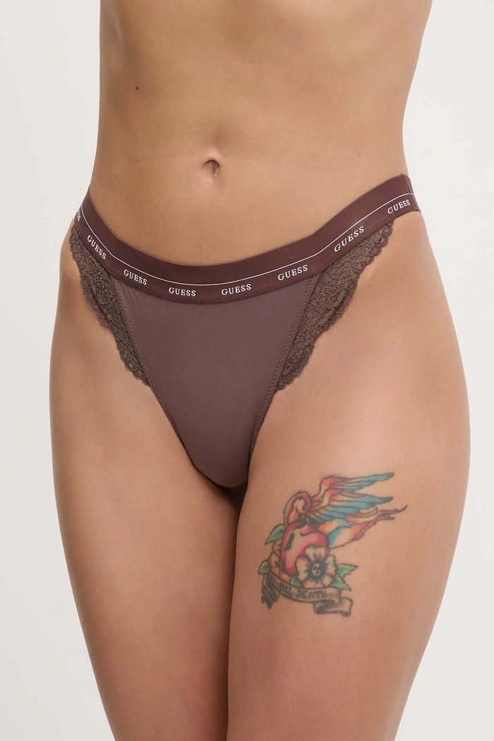 Guess kalhotky dámské JANE kalhotky hnědá O4YE00.PZ01C