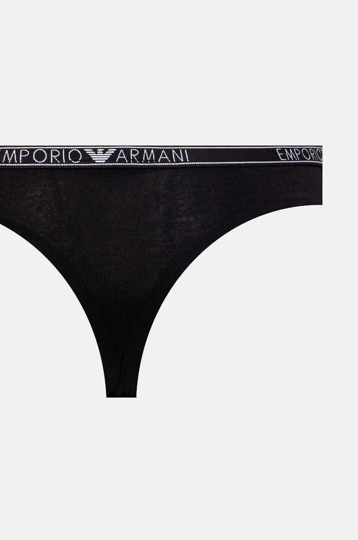 Odzież Emporio Armani Underwear stringi 2-pack 163333.4F223 czarny