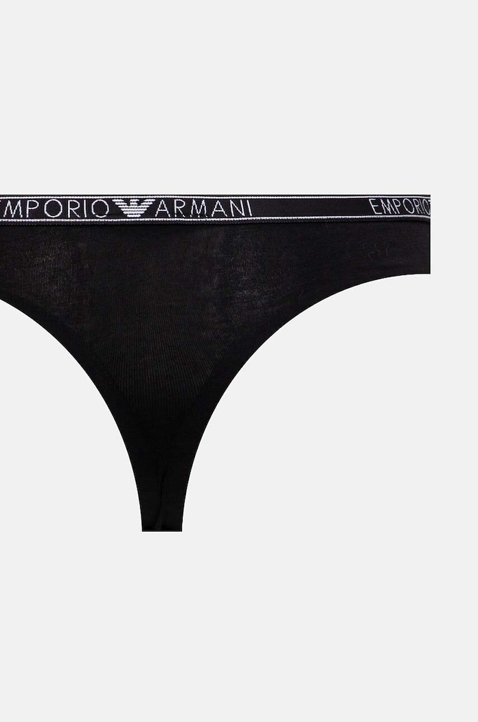Odzież Emporio Armani Underwear stringi 2-pack 163333.4F223 czarny