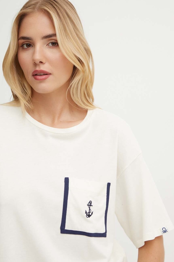 Ρούχα Μπλουζάκι πιτζάμας United Colors of Benetton 3Y5E3M064 μπεζ