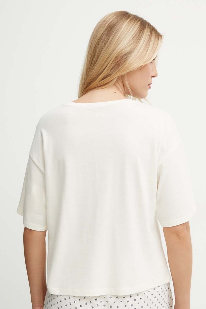 Μπλουζάκι πιτζάμας United Colors of Benetton 3Y5E3M064 μπεζ