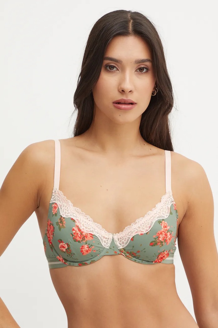 Сутиен United Colors of Benetton с банели зелен 3QT71R022