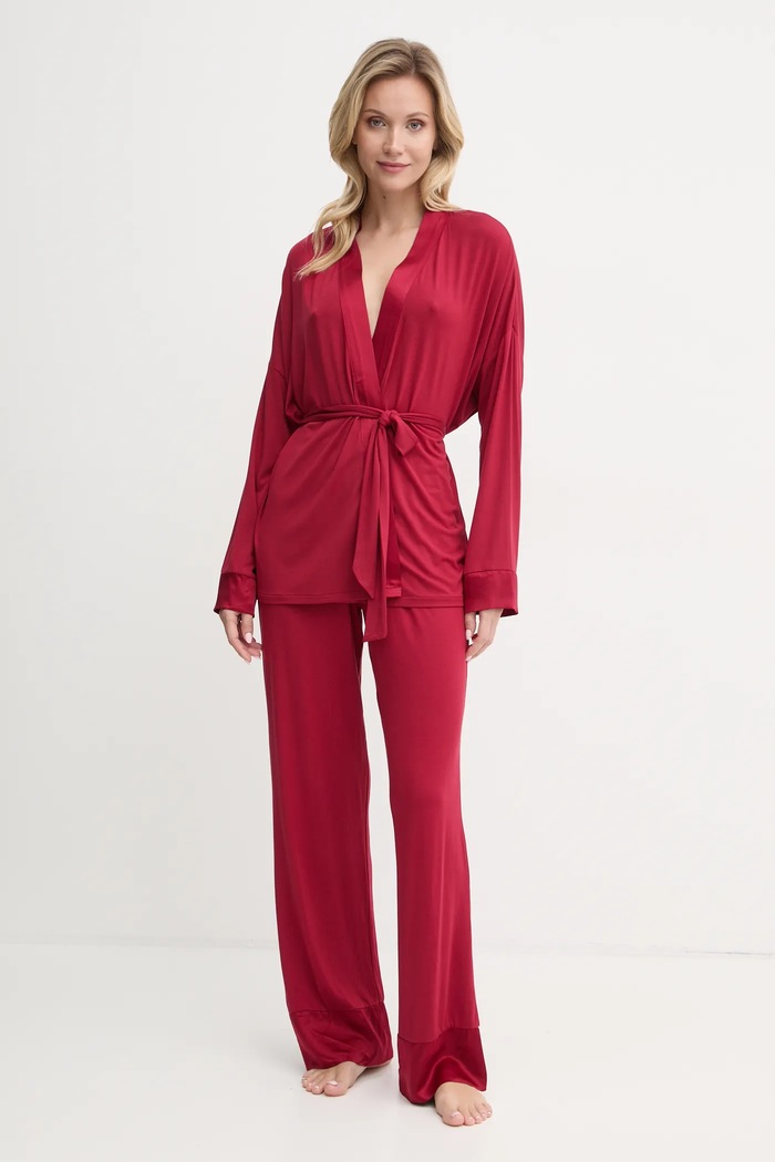 Kućni ogrtač United Colors of Benetton 3ZEW3M06Q bordo AW24