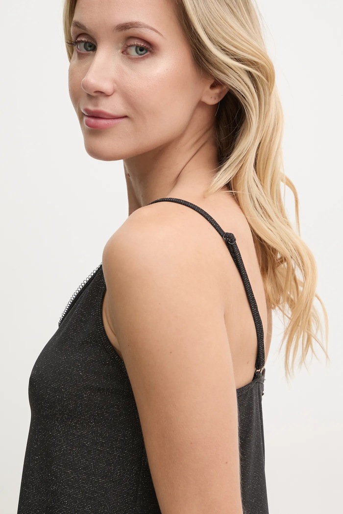 United Colors of Benetton top piżamowy czarny 3NYW3H00G