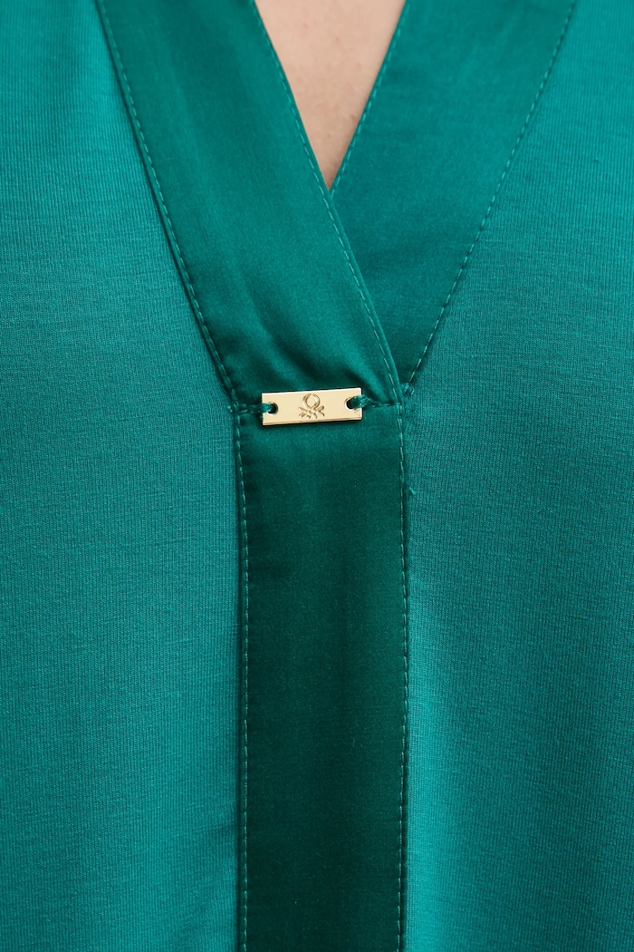 United Colors of Benetton bluza de pijama 3ZEW3M007 turcoaz