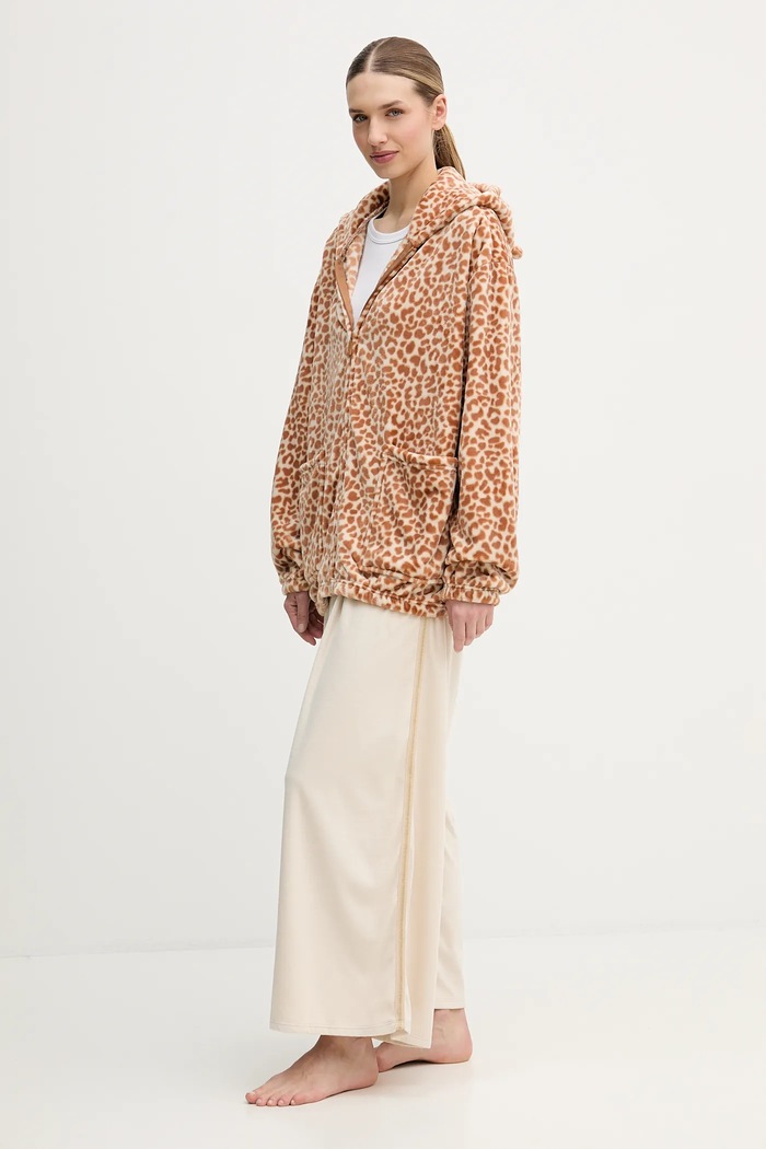 Kućni ogrtač United Colors of Benetton 6FK81800P smeđa AW25