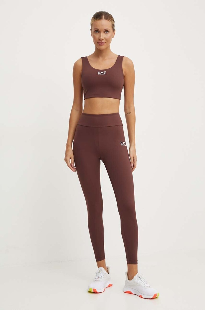 Sportovní podprsenka EA7 Emporio Armani TJKLZ.6DTH58.1755 hnědá AW24
