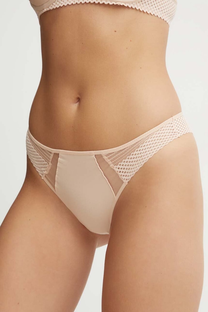 Brazilian στρινγκ Chantelle πλεκτό ύφασμα μπεζ C22AG0