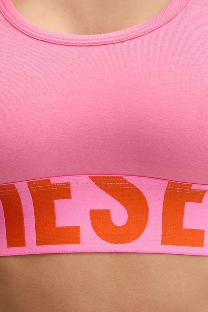 Oblečení Sportovní podprsenka Diesel UFSB-COTTON-RACE-BRALETTE A14591.0HMAU růžová