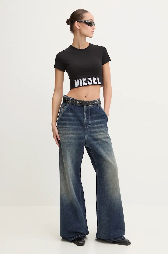 Tričko Diesel UFSB-COTTON-RACE-BRALETTE A14593.0HMAU čierna SS26