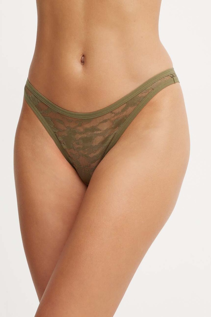 Brazilian στρινγκ Diesel UFPN-D-OVAL-PUNCHY-BRIEF δαντέλα πράσινο A15390.0DRAK